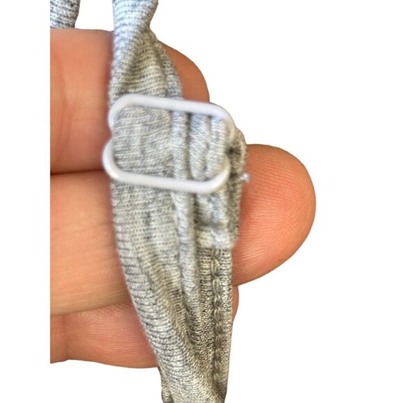 Gray Sleeveless Lace‎ Trim Tank Slip Dress 2XL By Oddi With Adjustable Straps - Picture 4 of 6